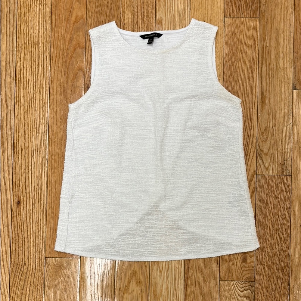 Banana Republic White Sleeveless Top